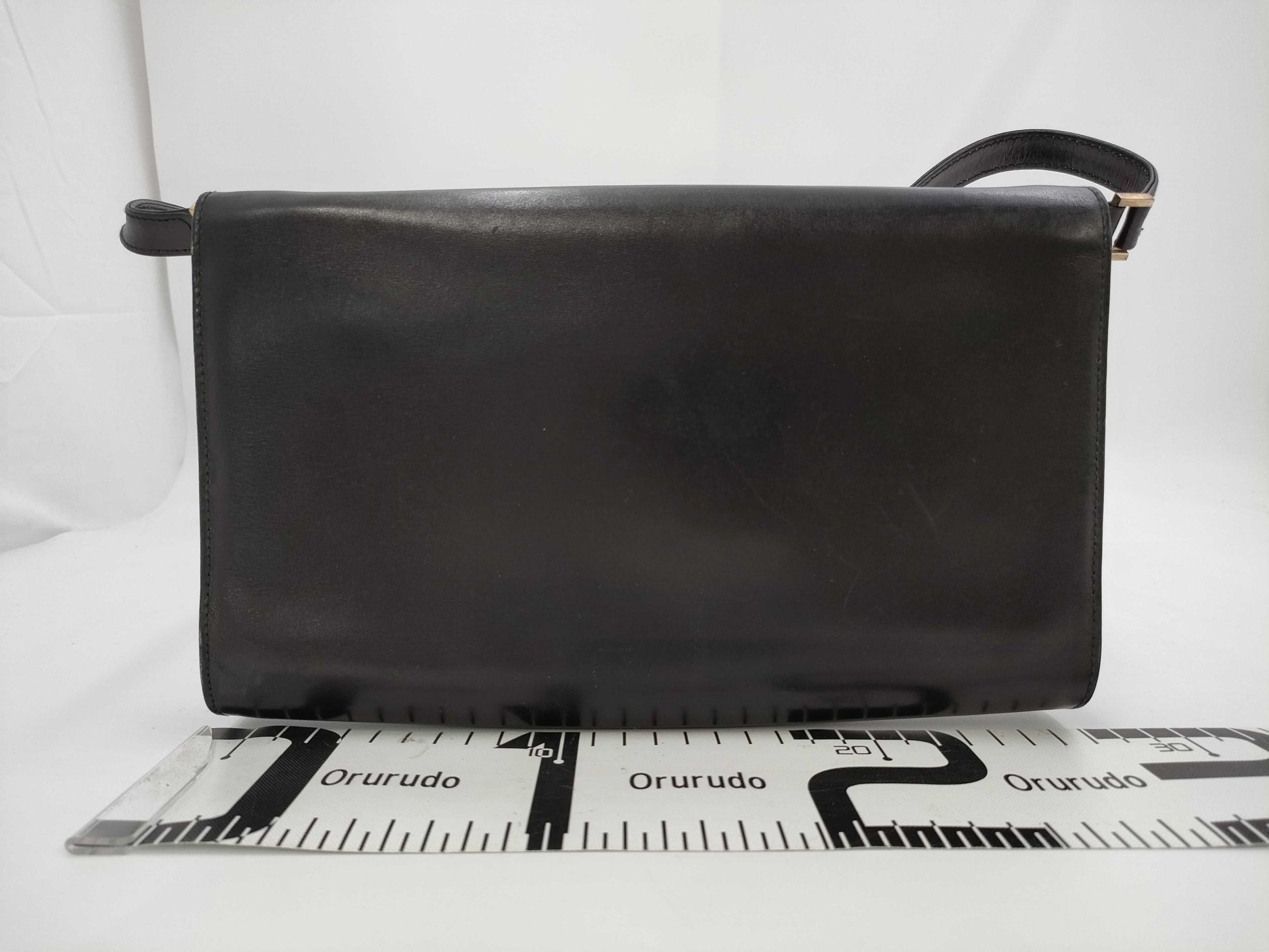 GUCCI Leather Push Lock Shoulder Bag