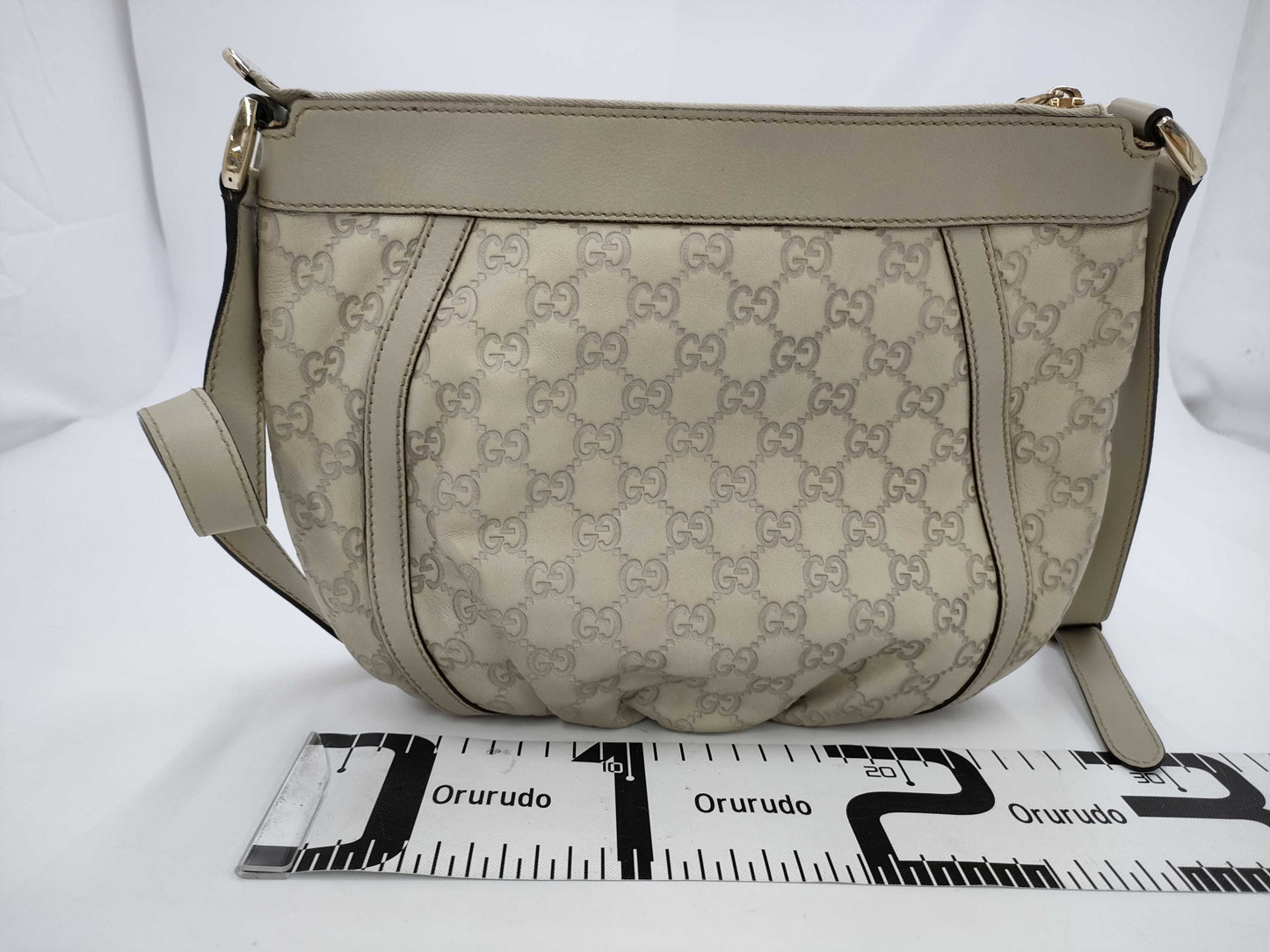 GUCCI 208257 Guccissima Leather Abbey Shoulder Bag