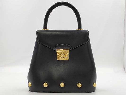 GUCCI Heel Stud Leather Handbag