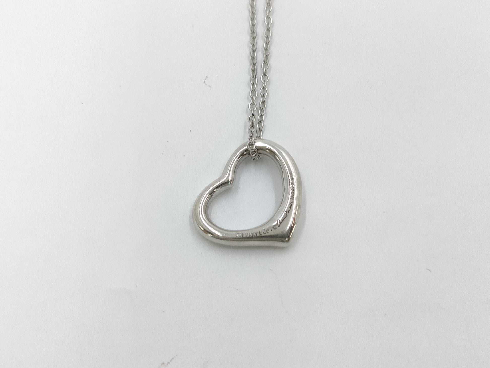 Tiffany & Co. Open Heart Necklace SV925 Pendant Necklace