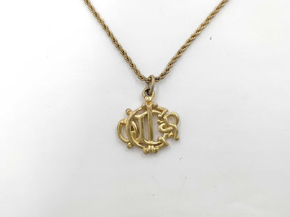 Dior Vintage Logo Gold Necklace