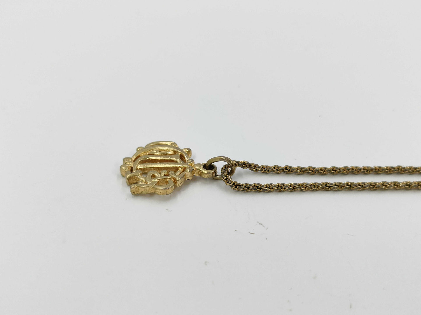 Dior Vintage Logo Gold Necklace