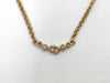 Dior CD logo rhinestone gold necklace