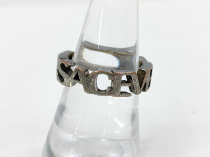 VERSACE Logo Line Silver Ring