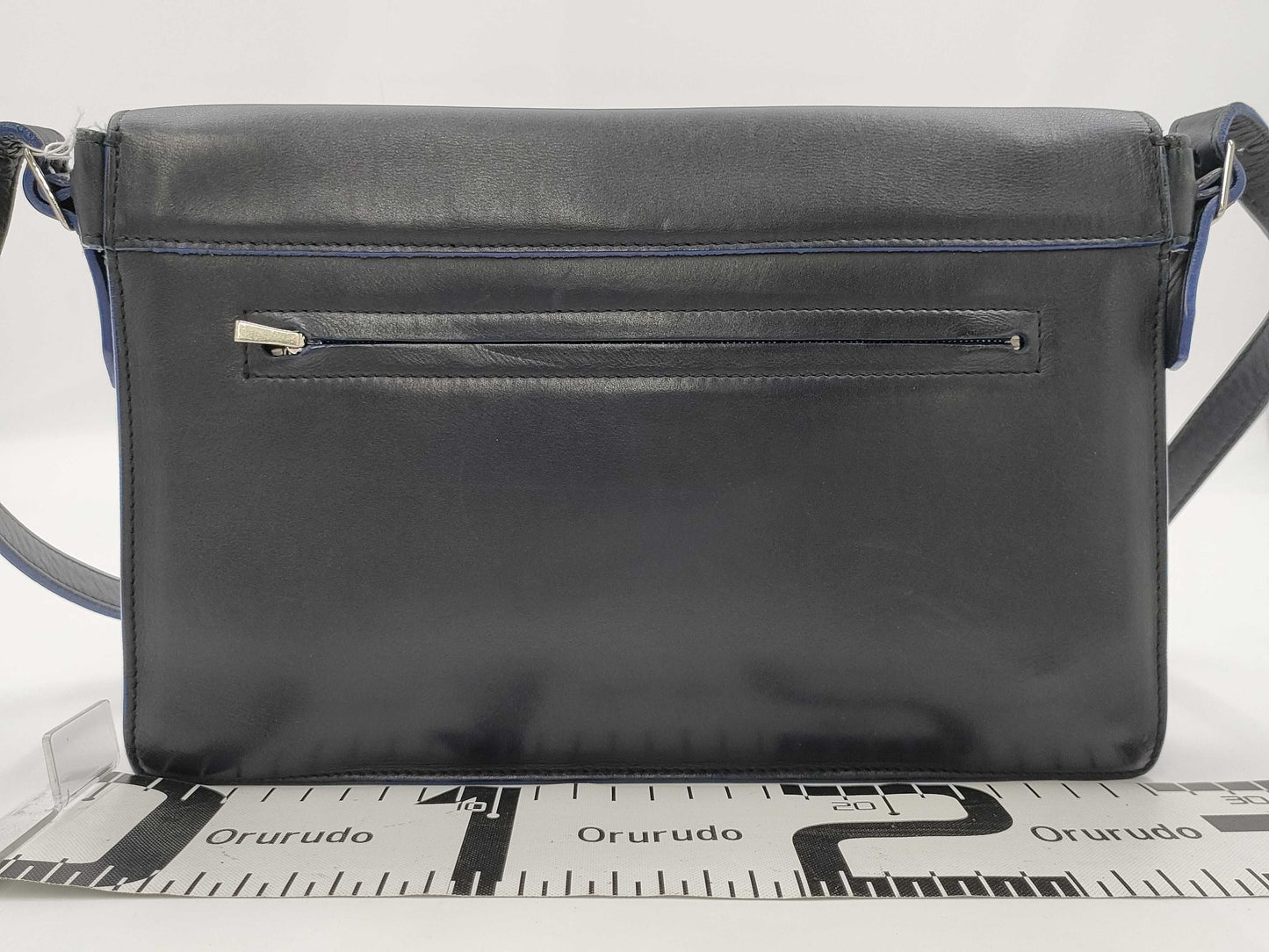 CELINE Diamond Suede and Leather Shoulder Bag