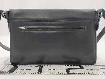 CELINE Diamond Suede and Leather Shoulder Bag