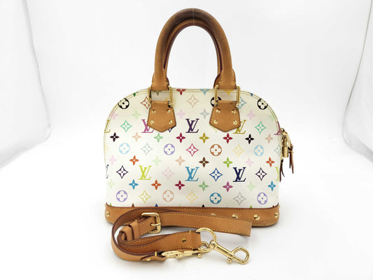 LOUIS VUITTON Vuitton Bag Multicolor Alma White M40443 Serial FL4113 Bag