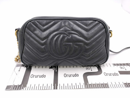 GUCCI GG Mamont Cuff Black Shoulder Bag