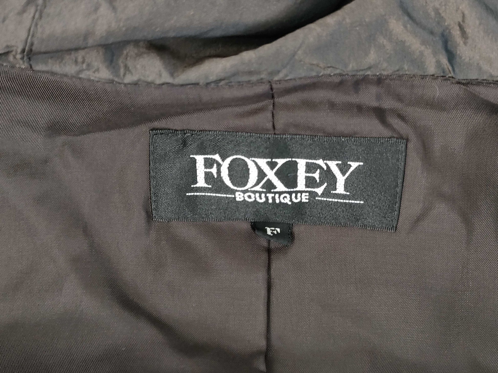 FOXEY Foxy Boutique Silk Long Coat with Nutria Fur Down Coat