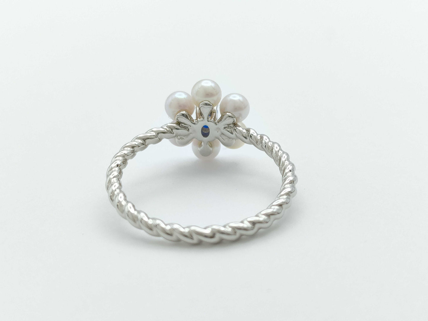Pearl Diameter Approx. 3.3mm-3.4mm Aouinite 0.08ct PT950 2.8g Ring 