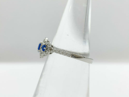 Apatite 0.15ct/0.09ct D0.50ct PT900 3.8g Ring 