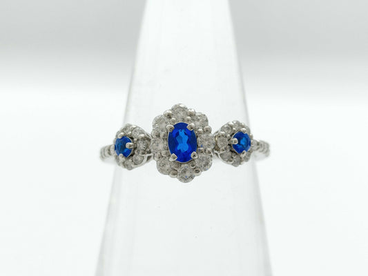 Apatite 0.15ct/0.09ct D0.50ct PT900 3.8g Ring 