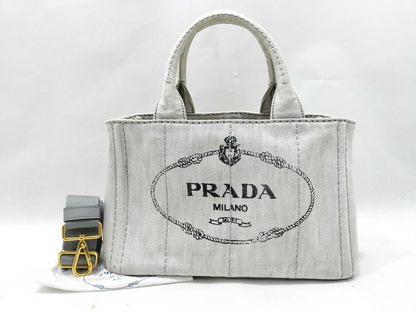 PRADA Kanapa Mini Bag ST Grey Handbag