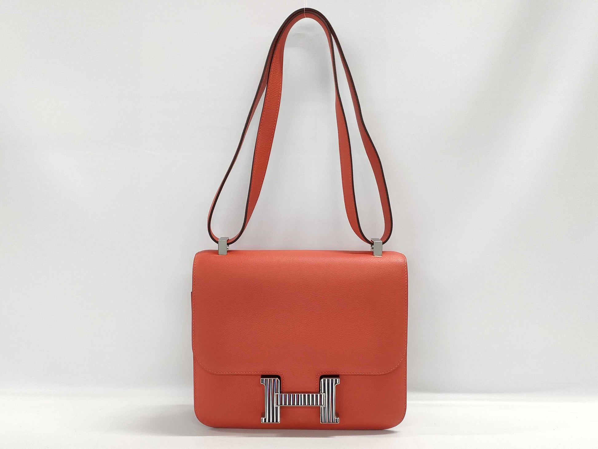 HERMES Constance 3 24 Optical Shoulder Bag, C Stamp , Leather/Evercolor Capucines Shoulder Bag