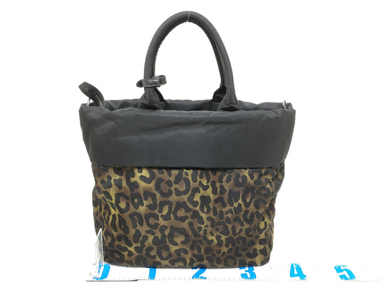 PRADA Nylon [PRADA] Reversible Tote Bag B4521V 2WAY Shoulder Handbag Nylon Black/Khaki/Leopard Print/Leopard Tote Bag