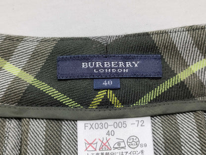 BURBERRY BURBERRY Plaid Skirt Green Notation 40 Skirt