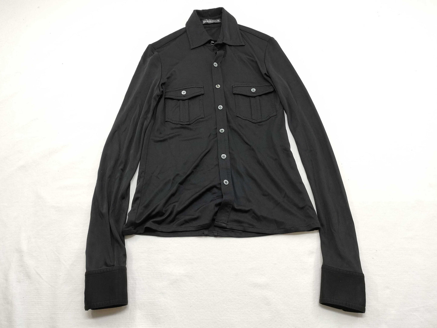 BALENCIAGA [BALENCIAGA] blouse BALENCIAGA. TS Blouse Silk Black Men's Shirt