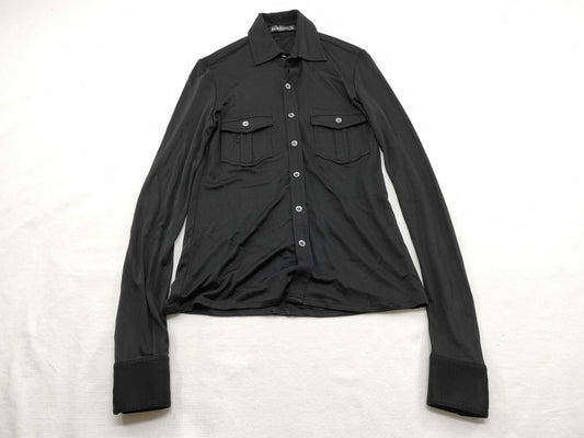 BALENCIAGA [BALENCIAGA] blouse BALENCIAGA. TS Blouse Silk Black Men's Shirt