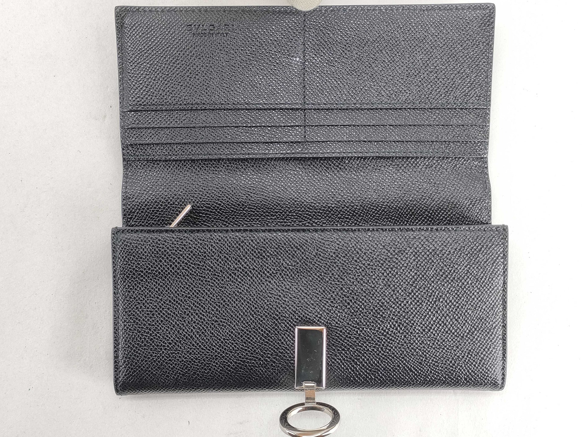 BVLGARI Bulgari Zero One Clip Long Wallet Black Wallet