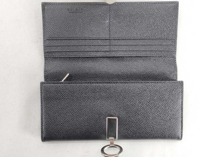 BVLGARI Bulgari Zero One Clip Long Wallet Black Wallet