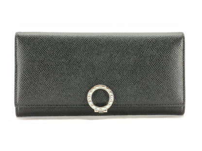 BVLGARI Bulgari Zero One Clip Long Wallet Black Wallet