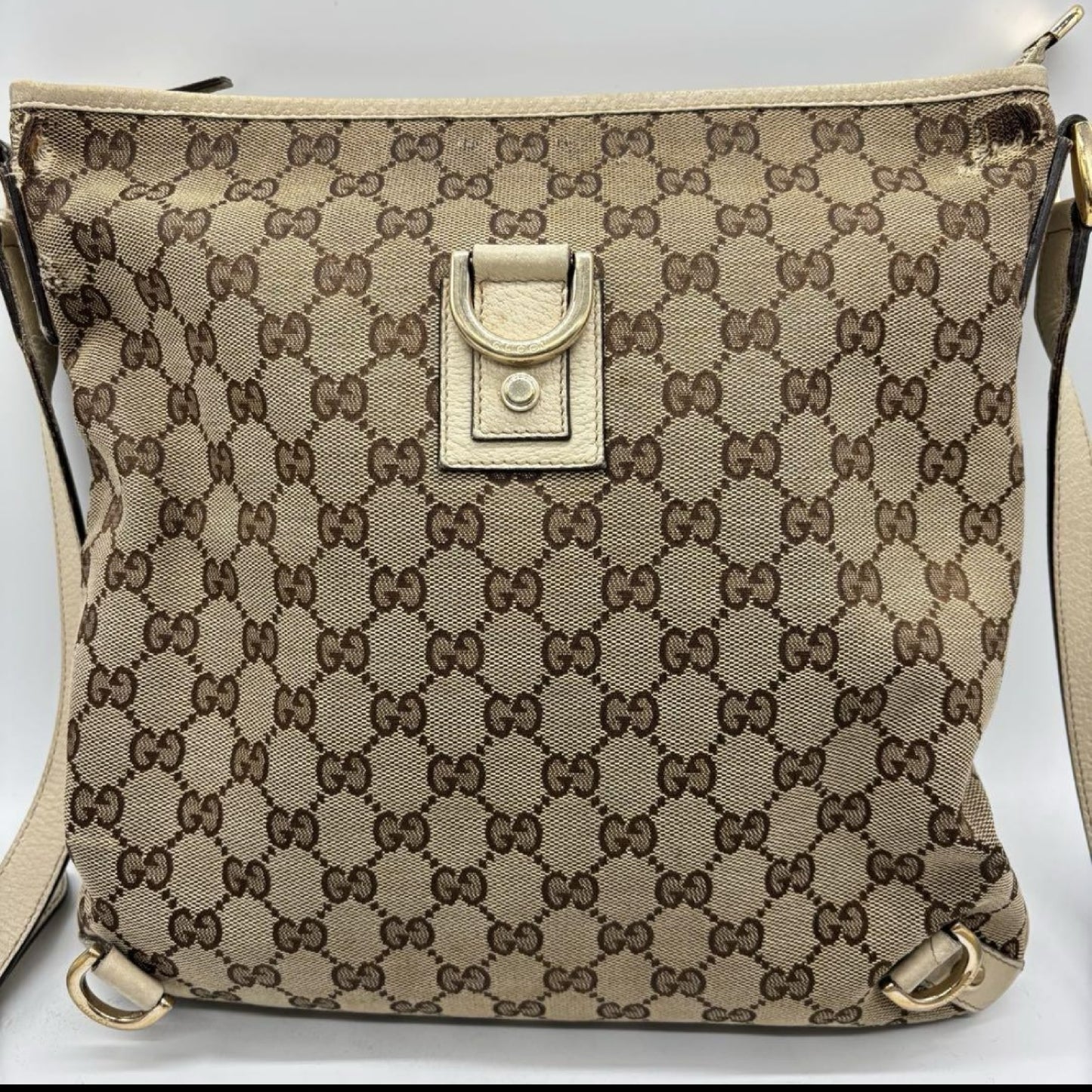 GUCCI GG Canvas Shoulder Beige 131326 Shoulder Bag