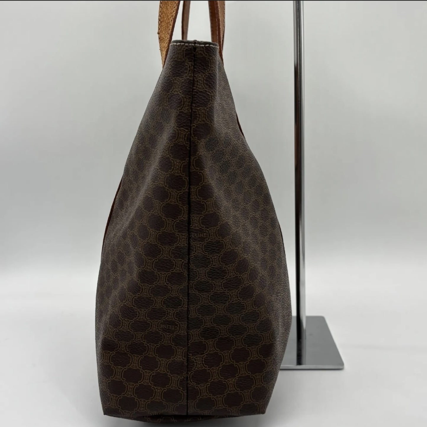 CELINE Macadam Brown PVC Tote Bag