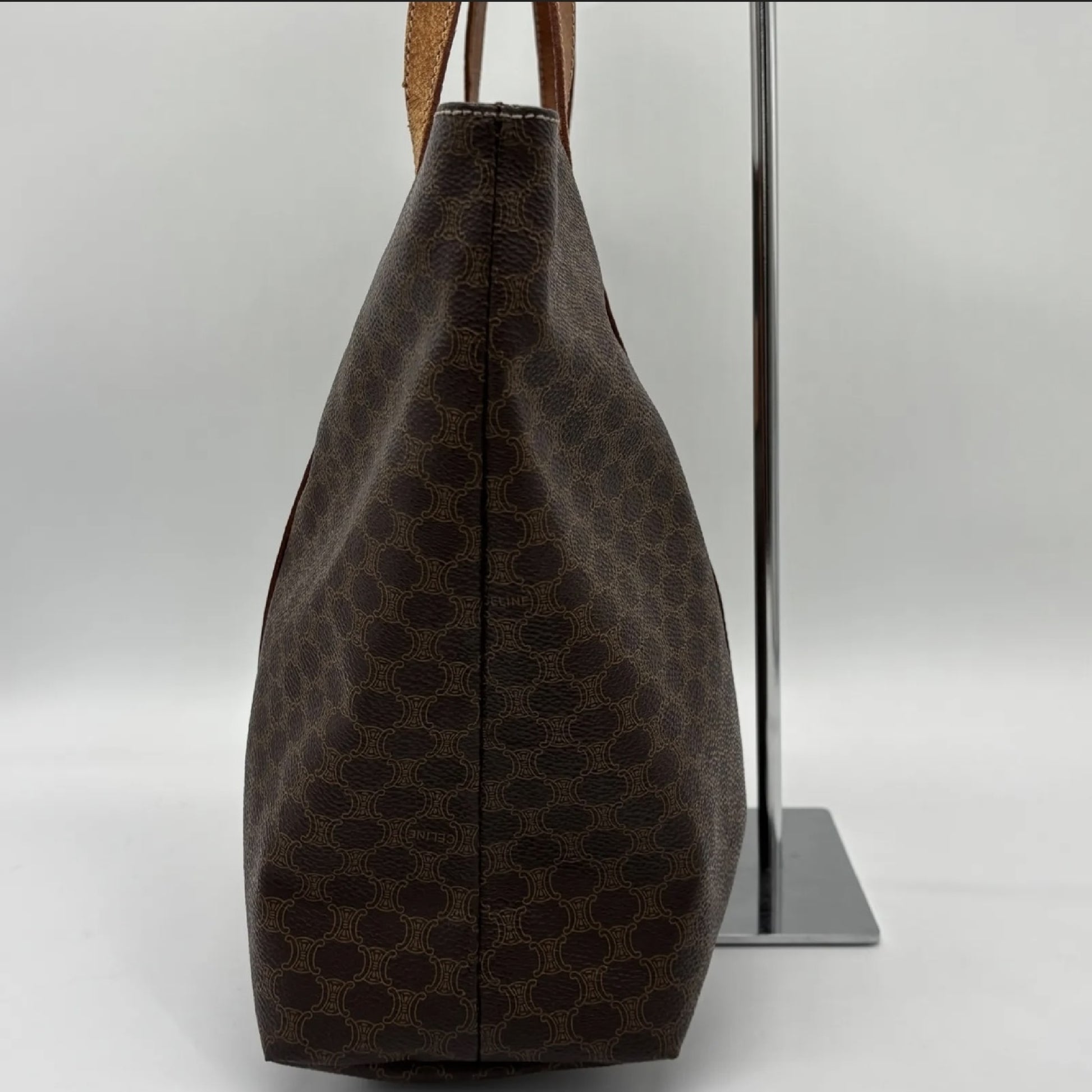 CELINE Macadam Brown PVC Tote Bag