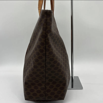 CELINE Macadam Brown PVC Tote Bag