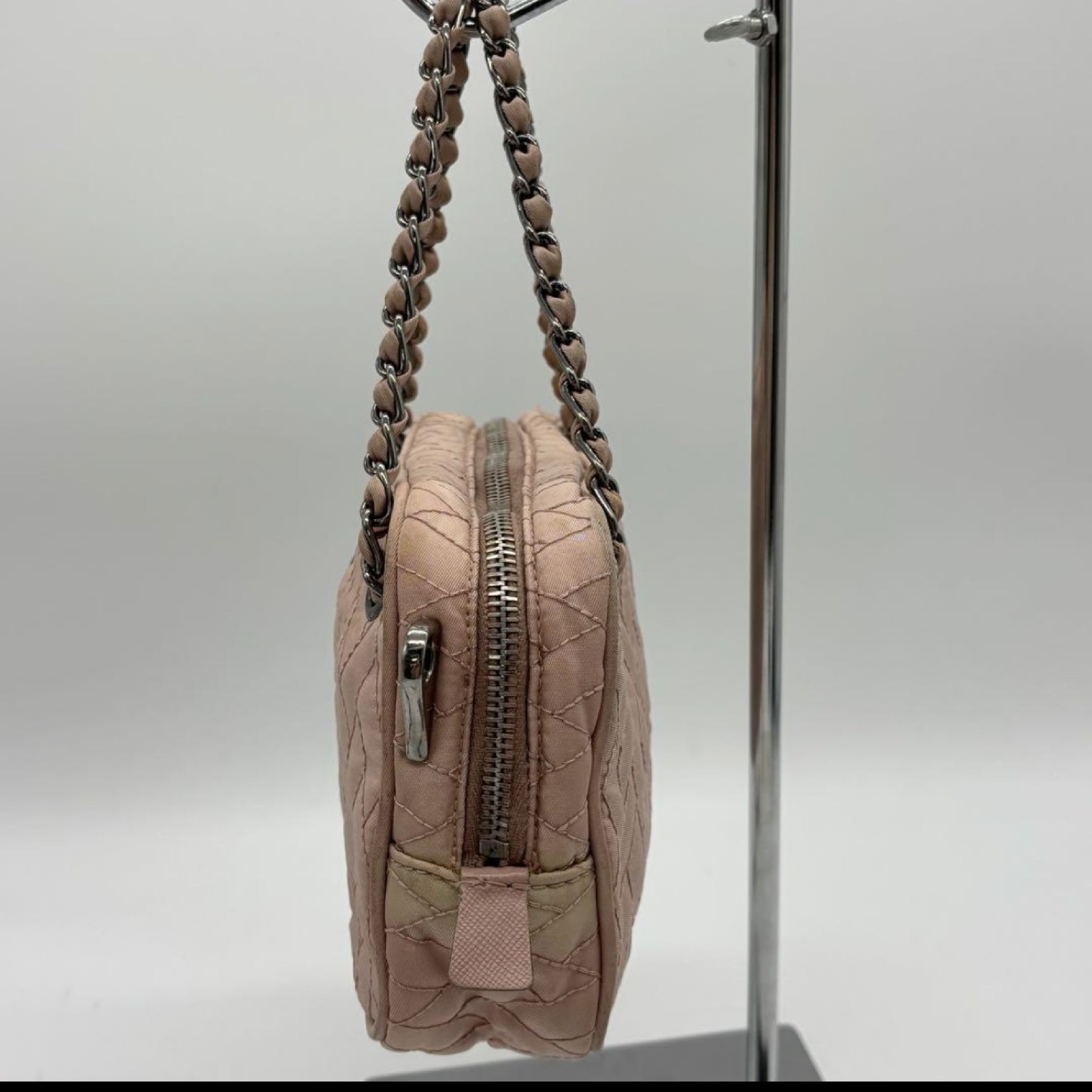 PRADA 2-way shoulder bag in beige pink with shoulder strap, BN2000, card holder included