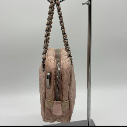 PRADA 2-way shoulder bag in beige pink with shoulder strap, BN2000, card holder included