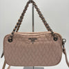 PRADA 2-way shoulder bag in beige pink with shoulder strap, BN2000, card holder included
