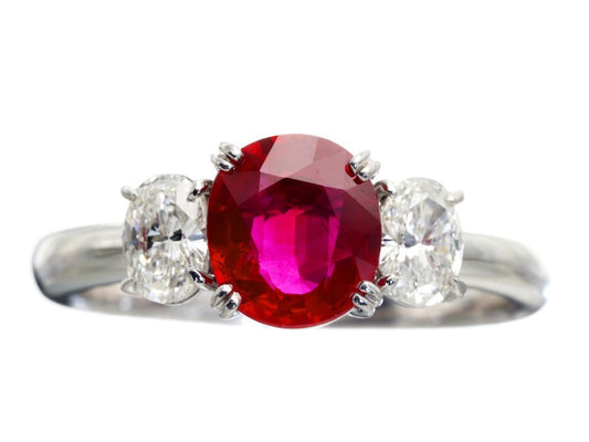 R1.61ct D0.608ct Pt900 6.9g Ring 