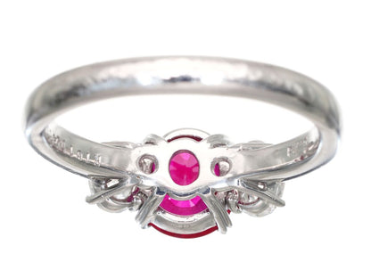 R1.61ct D0.608ct Pt900 6.9g Ring 