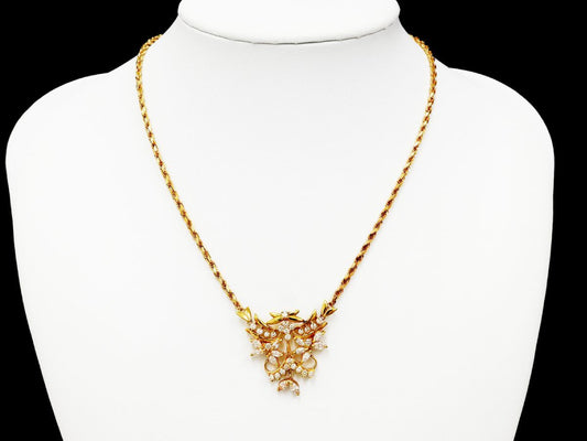 D1.07/0.66ct K18 16.6g Necklace 
