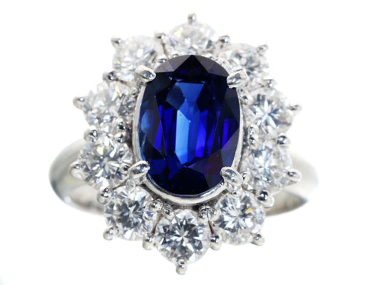 S2.72ct D1.90ct Pt900 7.8g Ring 