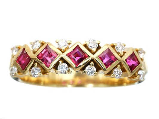 R0.44ct D0.20ct K18 4.2g Ring 