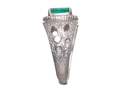 E1.04ct D0.16ct Pt900 6.9g Ring 