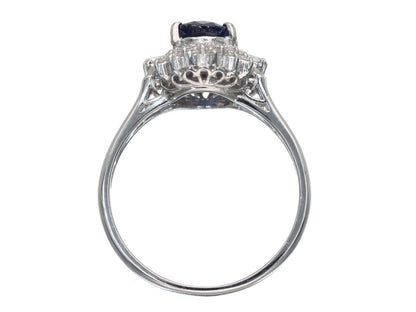 S0.93ct D0.20ct Pt900 4.4g Ring 