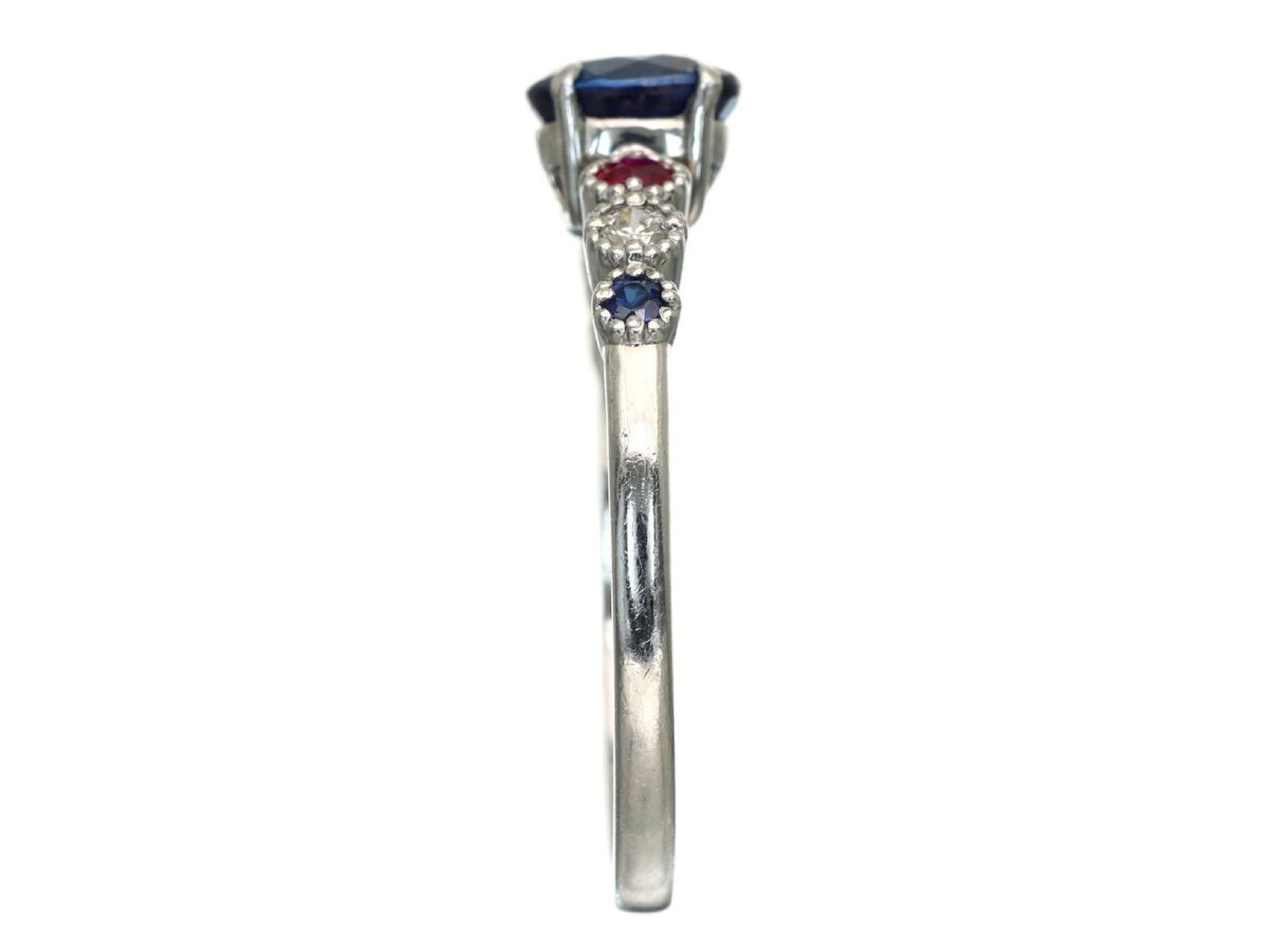 S0.885ct R0.17ct D0.07ct Pt950 2.8g Ring 
