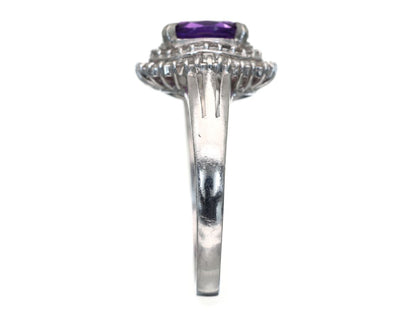 AM1.01ct D0.35ct Pt900 4.8g Ring 
