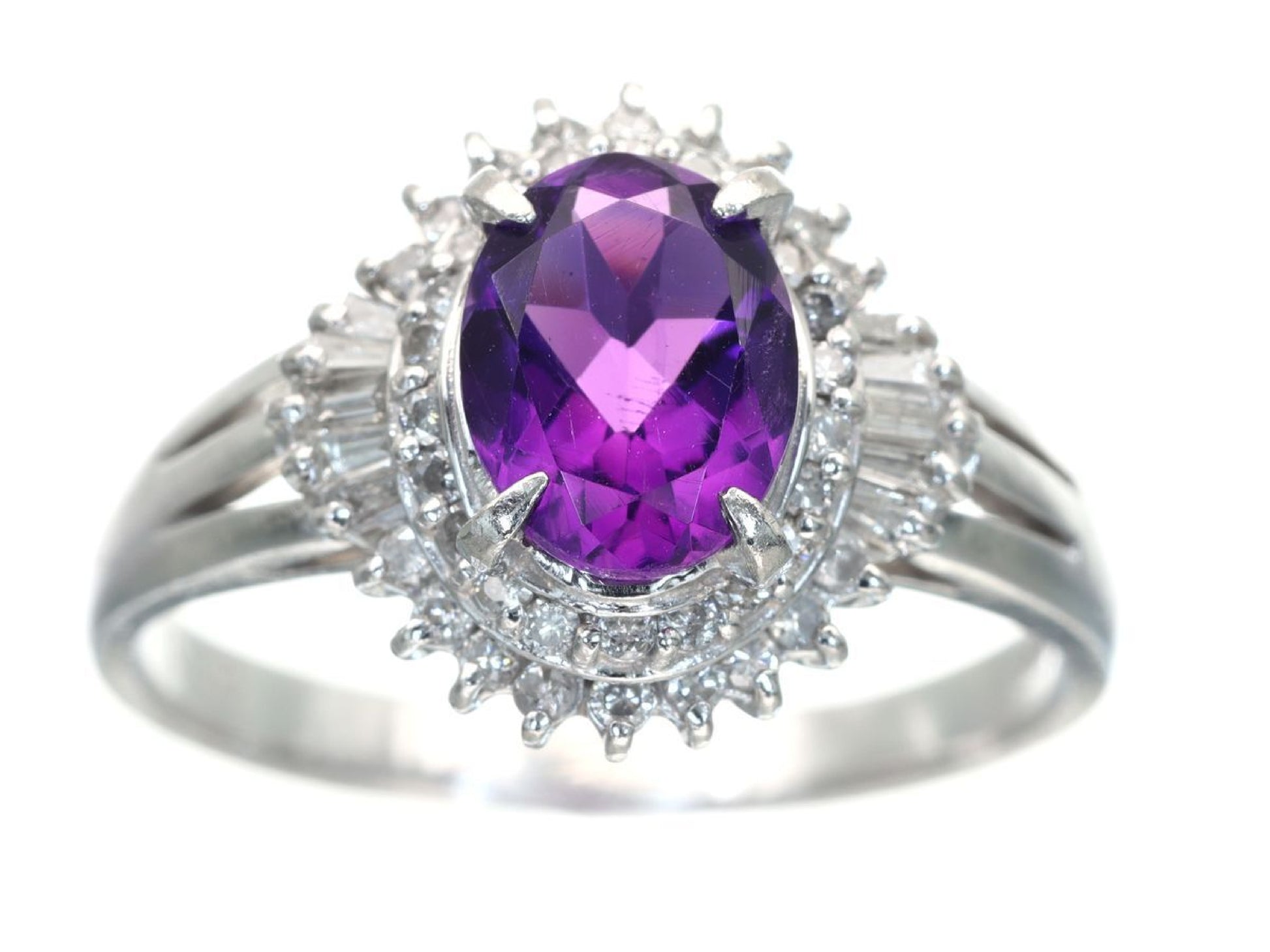 AM1.01ct D0.35ct Pt900 4.8g Ring 