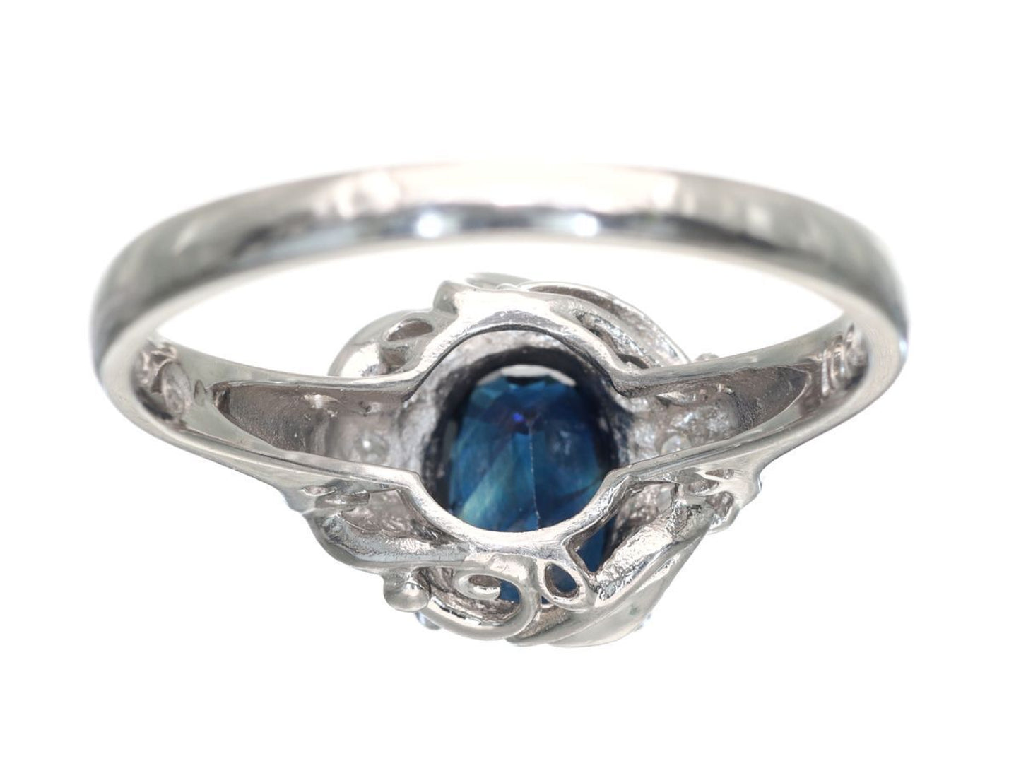 S1.00ct D0.04ct Pt900 4.3g Ring 