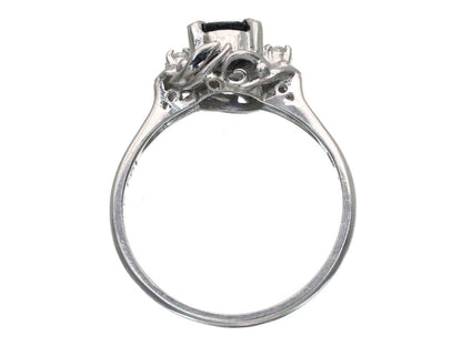 S1.00ct D0.04ct Pt900 4.3g Ring 