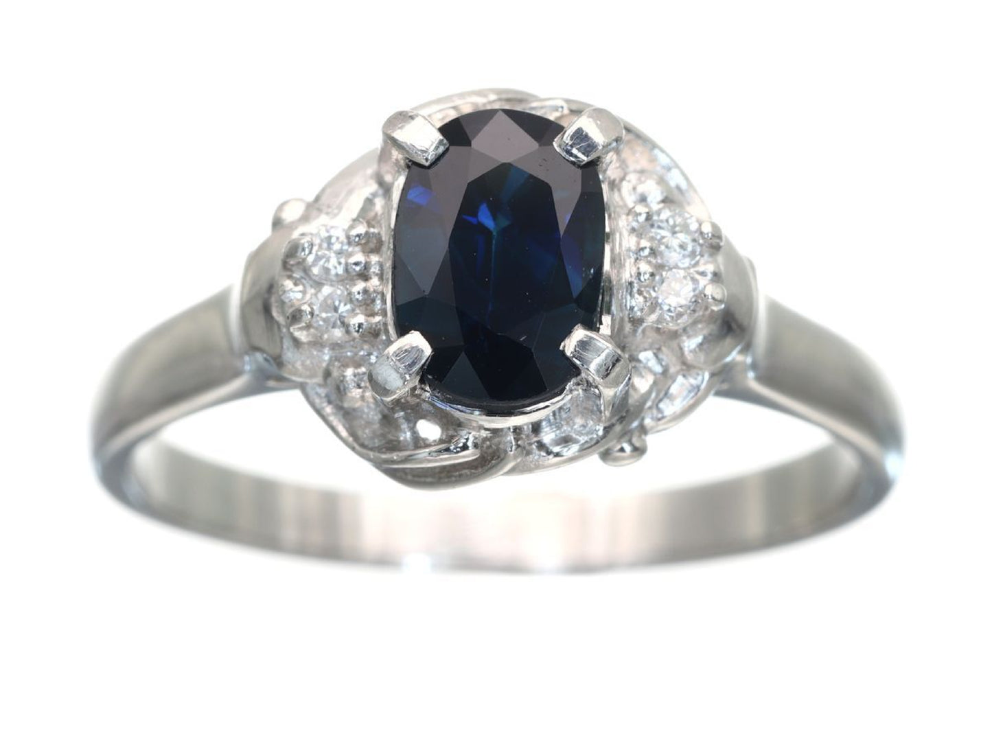 S1.00ct D0.04ct Pt900 4.3g Ring 