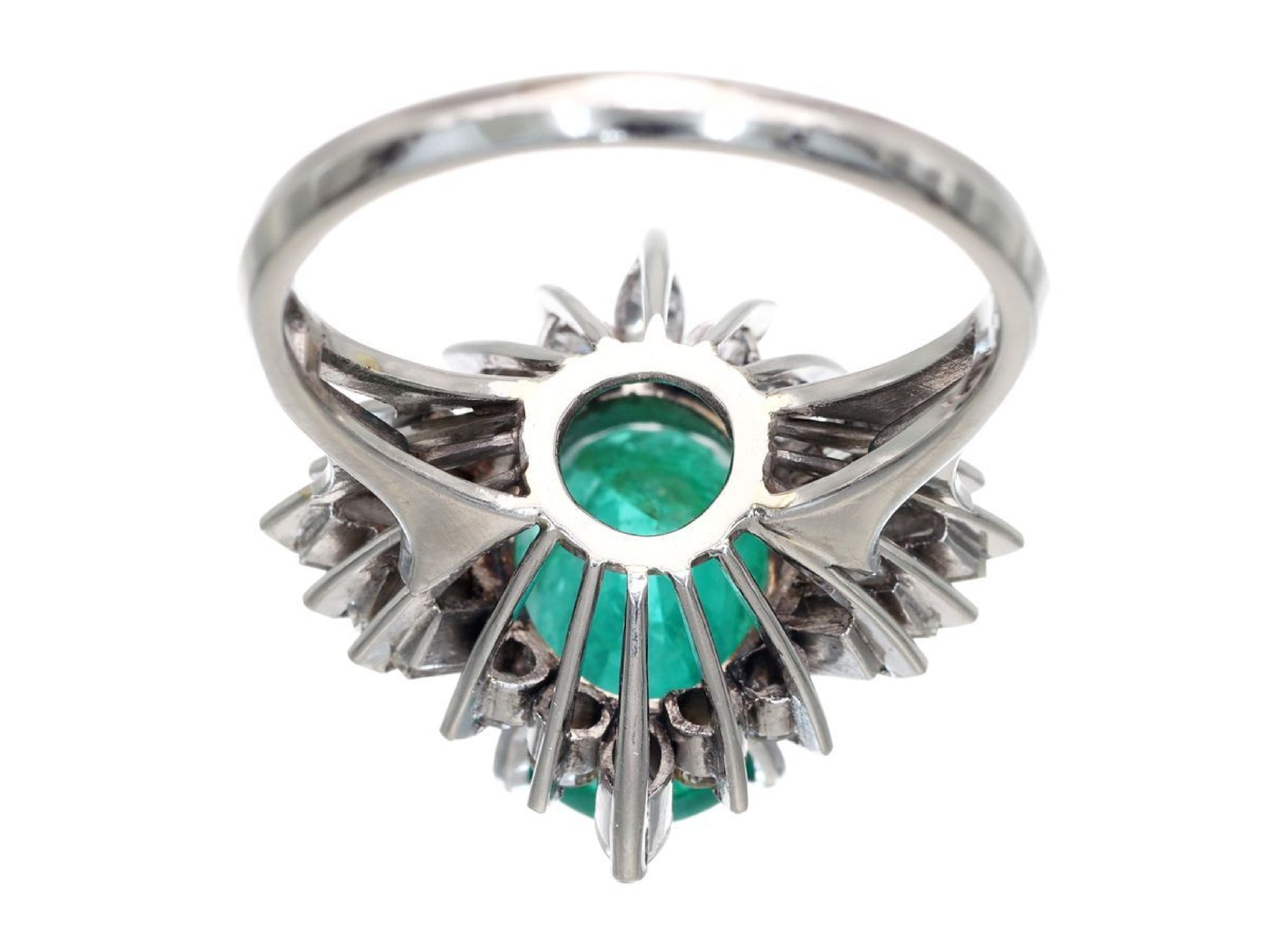 E3.66ct D1.09ct Pt900 7.8g Ring 