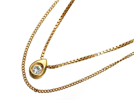 D0.10ct K18 3.4g Necklace 