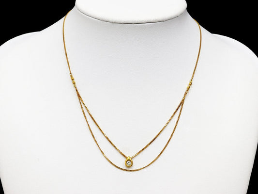 D0.10ct K18 3.4g Necklace 