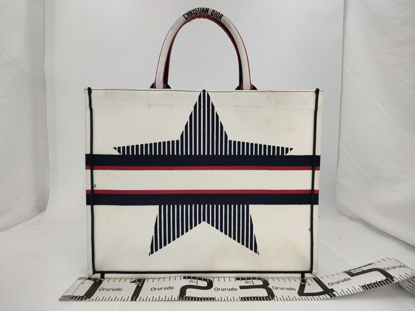 Christian Louboutin Christian Dior Book Tote Medium Canvas/White Tote Bag