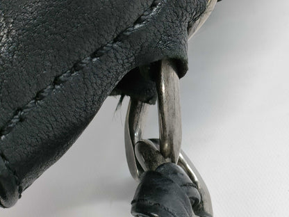 CHANEL CHANEL Coco Mark Shoulder Bag, Calfskin/Black/Silver/10 Series Handbag